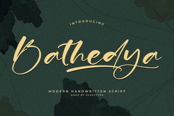 Bathedya: A Stylish Script Font for Branding