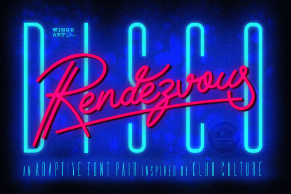 Disco Rendezvous Font for Handmade Creations