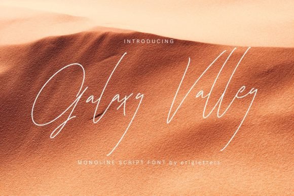 Galaxy Valley: A Contemporary Script Font for Editorial Design