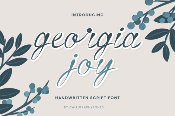 Georgia Joy: A Script Font for Modern Branding