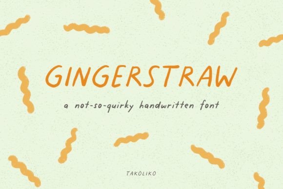 Gingerstraw Font for Handmade Creations