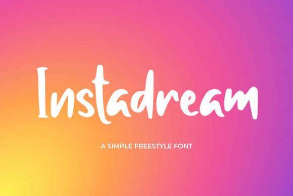Instadream Font for Handmade Creations