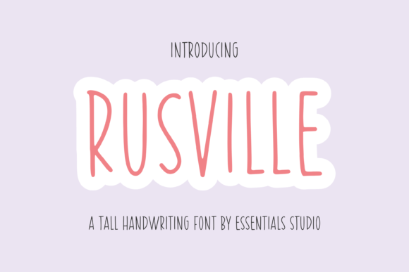 Rusville: A Handwritten Font for Crafty Creations